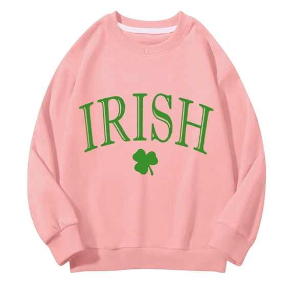 Mercatoo Sweatshirt for Kids Baby Crewneck Long Sleeve Elastic Cuffs 𝗛em Casual Loose Pullover Warm Print Sweatshirts