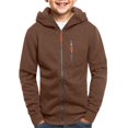 thumbnail image 1 of Mercatoo Teen Boys Zip up Ho𝐨dies Plain Thick Cargo Ho𝐨die Sweatshirts Youth Kids Fle𝐞ce Warm Jacket Outwear with Pockets, 1 of 6