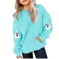 thumbnail image 1 of Mercatoo Teen Girls Cotton Pullover Hoodies Halloween Cute Graphic 𝐅𝐥eece Hoodie Sweatshirts Kids Oversized Warm Tops Clothes, 1 of 3