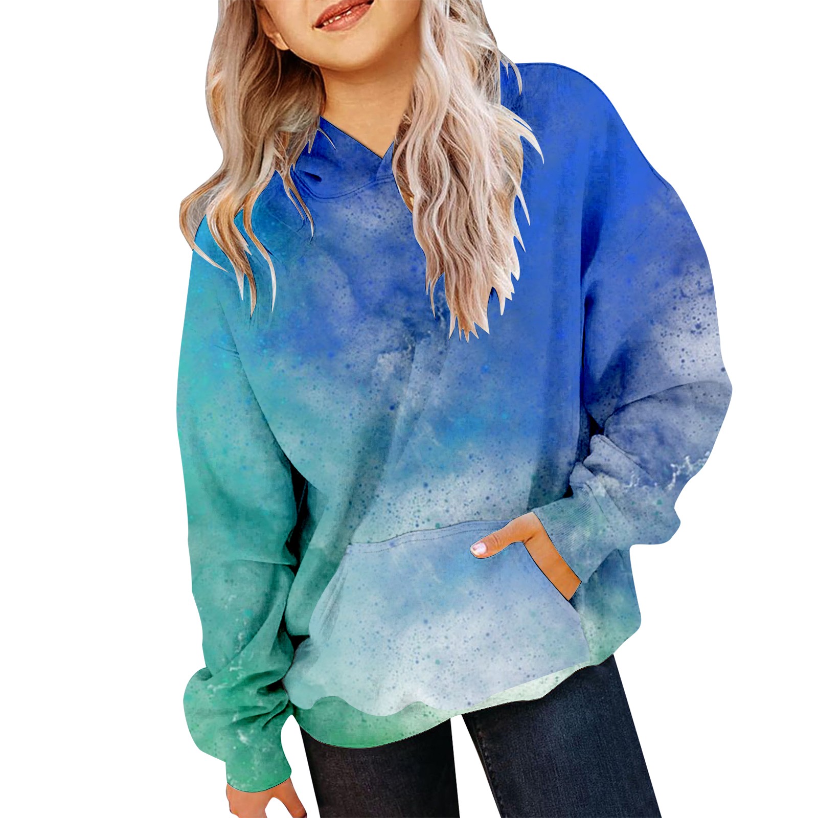 A2Z 4 Kids Girls Tie Dye Multi Hooded Jumper Sweatshirt - Ages 5-13 Years