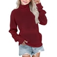 thumbnail image 1 of Mercatoo Teen Girls Fleece Pullover Sweatshirts with Pockets Long Sleeve Plain Crew Neck Jumper Sweater Tops Kids Warm Clothes, 1 of 6