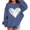 thumbnail image 1 of Mercatoo Teen Girls Oversized Pullover Sweatshirts Cute Heart Graphic Crew Neck Sweatshirts Kids Cotton Loose Long Sleeve Sweater, 1 of 7