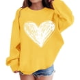 thumbnail image 1 of Mercatoo Teen Girls Oversized Pullover Sweatshirts Cute Heart Graphic Crew Neck Sweatshirts Kids Cotton Loose Long Sleeve Sweater, 1 of 7