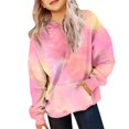 thumbnail image 1 of Mercatoo Teen Girls Tie Dye Cute Hoodies Cotton Fleece Warm Pullover Sweatshirts Tween Kids Long Sleeve Hoodie with Pockets, 1 of 7