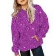 thumbnail image 1 of Mercatoo Teen Girls 𝐒parkle Hoodies Cute Sequins Cotton Glitter Pullover Sweatshirts with Pockets Kids Oversized Soft Clothes, 1 of 5
