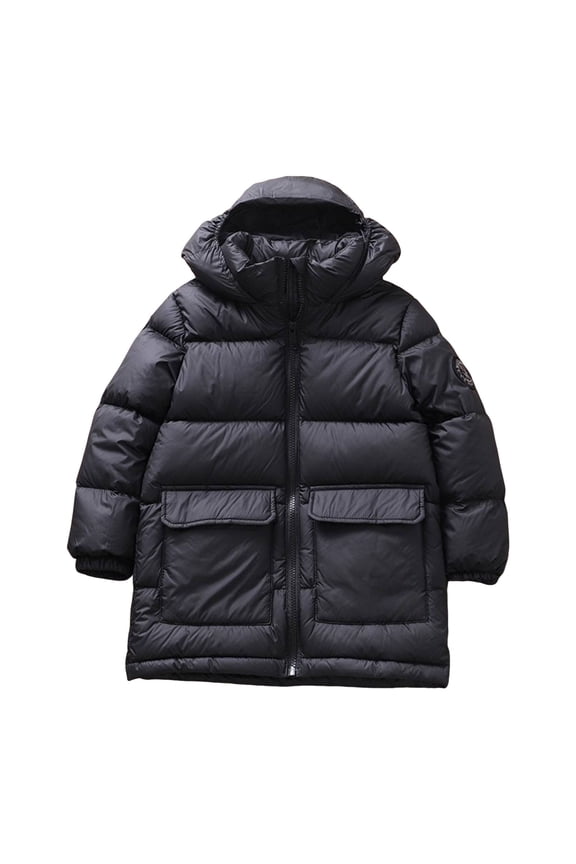 Teen Quilted Packable Hooded Down Jackets Water-Resista𝐧t Light Loose Puffer Coats Girls Boys Comfy Warm Clothes
