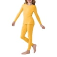 thumbnail image 1 of Mercatoo Thermal Underwear for Kids 2 Piece Slim Long Sleeve Shirt and Leggings Set Girls Boys 𝐒tretch Winter Base Layer, 1 of 8
