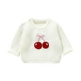 thumbnail image 1 of Mercatoo Toddler Baby Boy Girl Knit Sweaters Kids Long Sleeve Shirts Pullover Embroidery Sweatshirt Knitwear Fall Winter Clothes, 1 of 5