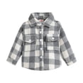 thumbnail image 1 of Mercatoo Toddler Baby Boy Girls Button Down Cardigan Long Sleeve Plaid Sweater Coat Tops Kids Fall Winter Clothes, 1 of 9