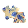 thumbnail image 1 of Mercatoo Toddler Baby Boy Shorts Set 𝐇awaiian Outfits Short Sleeve Leaf Floral Flower Shirt Shorts Set Summer Clothes Suit, 1 of 3