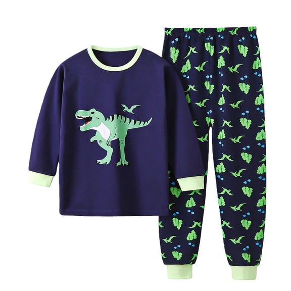 Mercatoo Toddler Baby Boys Dinosaur Clothes Cute Print Long Sleeve Crewneck Top & Pants Kids Fall Winter 2 Piece Outfits