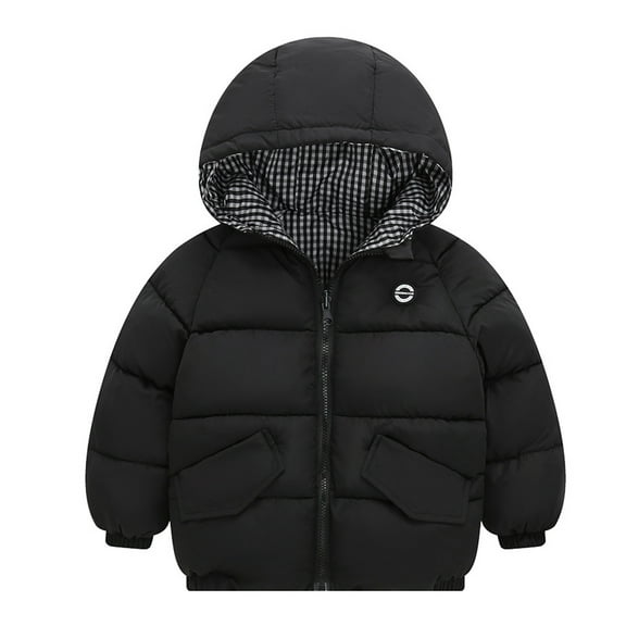 Mercatoo Toddler Baby Boys Girls Down Coat Winter Warm Plaid Jacket Outerwear Hooded Padded Coats 12/14 Girls Clothes
