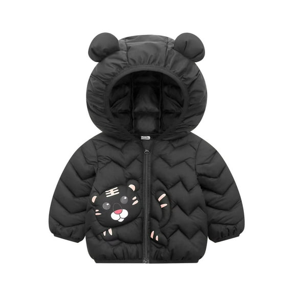 Mercatoo Toddler Baby Boys Girls Winter Down Jacket Long Sleeve Cute Animals Print Coats Hooded Zipper Jacket Girls