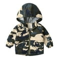 thumbnail image 1 of Mercatoo Toddler Boys Girls Hooded Windbreaker Fleece Lined Softshell Jacket Baby Lightweight Wa𝐭erproof Solid Color Coat, 1 of 9