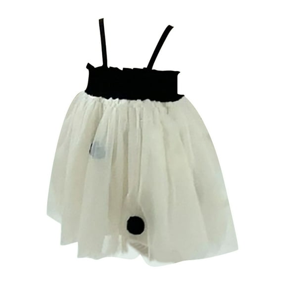 Mercatoo Toddler Baby Girl Dress Summer Cotton Linen Ruffle Camisoles Sleeveless Princess Dress Kids Casual Beach Dresses