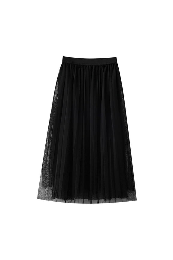 Toddler Baby Girl's Skirt Clothes Tulle Pleated Mesh Dress Girls High Waist Ankle Length Maxi Skirt 1 to 10 Years