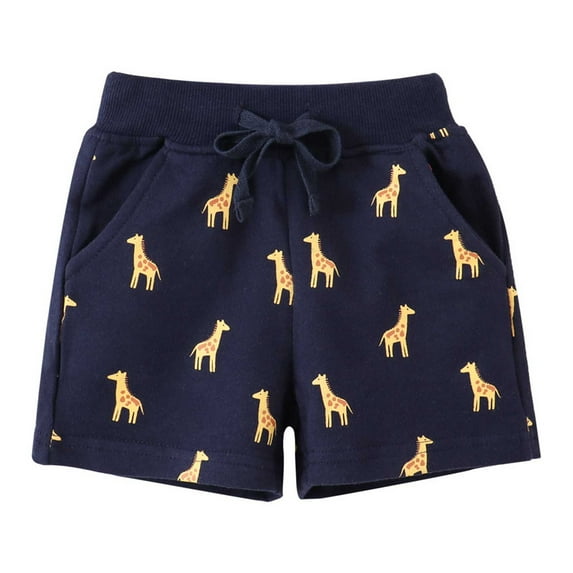 Mercatoo Toddler Baby Girls Boys Summer Casual Shorts Animal Print Drawstring šthletic Pant Kids Cotton Jogger Clothes