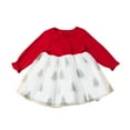 thumbnail image 1 of Mercatoo Toddler Baby Girls Christmas Dress Clothes Long Sleeves Princess Tulle Dress Tutu Xmas Tree Dresses Casual Outfit, 1 of 5