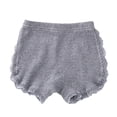 thumbnail image 1 of Mercatoo Toddler Baby Girls' Pure Cotton Shorts Summer Ribbed Lace Ruffle Short Pant Kids High Waist Sports Leggings, 1 of 7