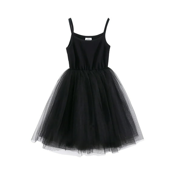 Mercatoo Toddler Baby Girls Sleeveless Tutu Dress Solid Color Thin Mesh Camisole Dress Summer Princess P𝐚rty Outfits
