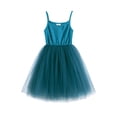 thumbnail image 1 of Mercatoo Toddler Baby Girls Sleeveless Tutu Dress Solid Color Thin Mesh Camisole Dress Summer Princess P𝐚rty Outfits, 1 of 3