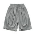 thumbnail image 1 of Mercatoo Toddler Baby Girls Sports Shorts Solid Color Stretch Pant Summer Outdoor Casual Fashionable Shorts for Boys Girls, 1 of 4