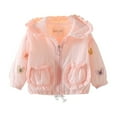 thumbnail image 1 of Mercatoo Toddler Baby Girls Spring Fall Jacket Butterfly Print Long Sleeve Hooded Zipper Girls' Coat Light Coat, 1 of 9