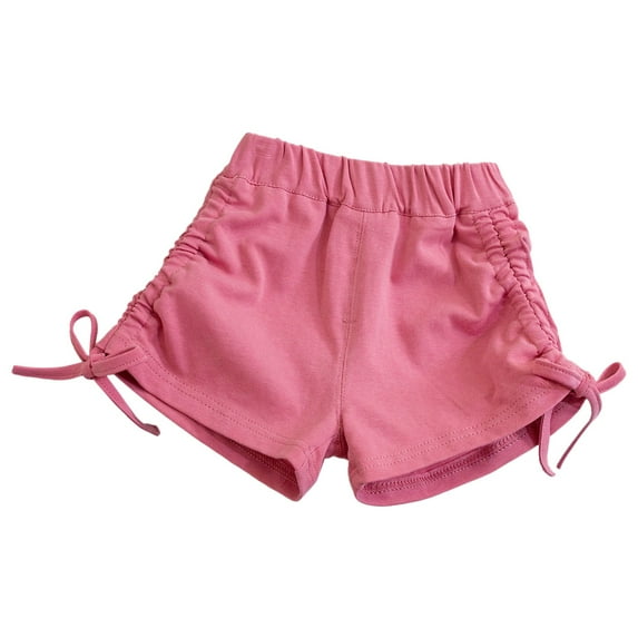 Mercatoo Toddler Baby Girls Summer Solid Color Shorts Bow Elastic Short Pant Kids Outdoor Casual Fashionable Shorts