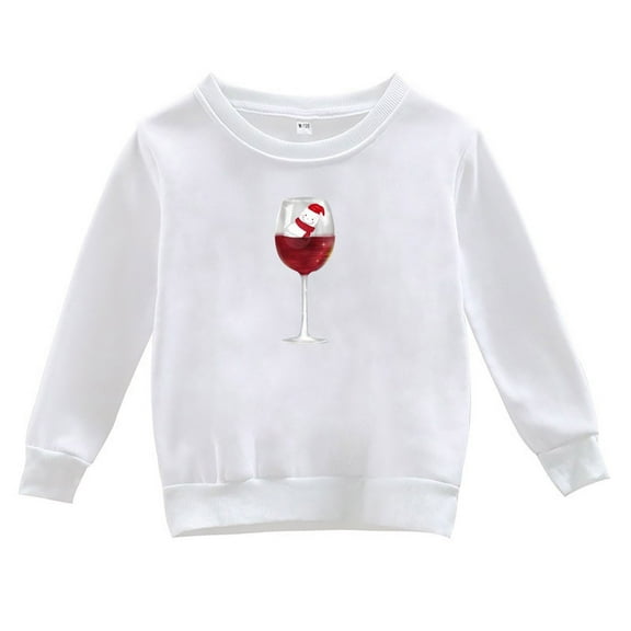 Mercatoo Toddler Baby Girls Sweatshirts Christmas Print Crewneck Pullover Long Sleeve Shirts Tops Girl Fall Winter Clothes