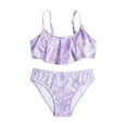 thumbnail image 1 of Mercatoo Toddler Baby Girls Swimsuit Ruffle Bikini 2Pcs Set Bathing Suit Kids Girl Summer Beach Outfits Swimwear, 1 of 5