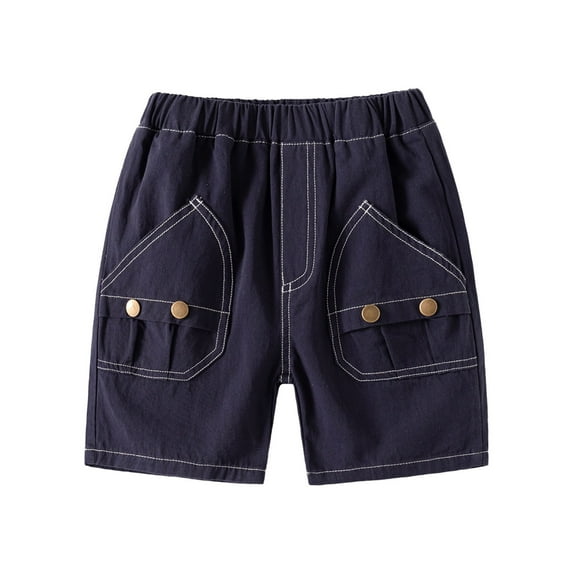 Mercatoo Toddler Baby Stretchy Casual Denim Shorts Summer Solid Color Jean Shorts 1 to 6 Years Boy Classic Cargo Shorts