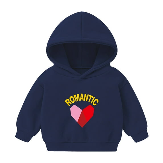 Mercatoo Toddler Boy Girl Cute Hoodie Winter Long Sleeve Pullover Sweatshirt Outwear for Kids Heart Print Top Fall Clothes