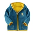 thumbnail image 1 of Mercatoo Toddler Boy Girl Full-Zip Hoodie 𝐏olar Fleece Jacket Outerwear Fall Winter Hooded Sweatshirt Kids Lightweight Jacket, 1 of 4