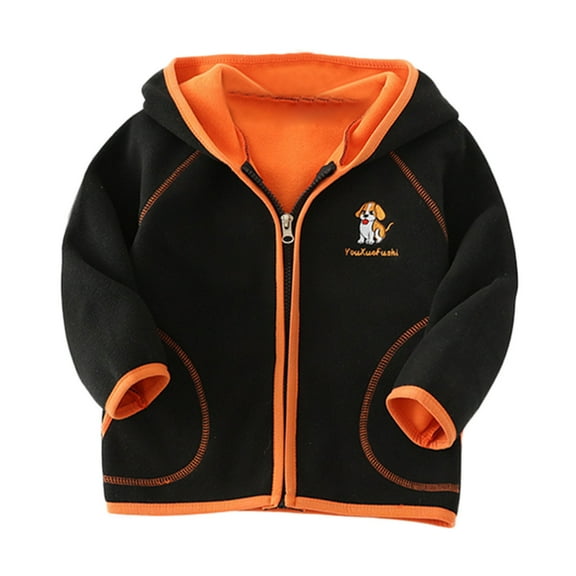 Mercatoo Toddler Boy Girl Full-Zip Hoodie 𝐏olar Fleece Jacket Outerwear Fall Winter Hooded Sweatshirt Kids Lightweight Jacket