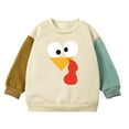 thumbnail image 1 of Mercatoo Toddler Boy Girl Thanksgiving Outfit Baby Turkey Sweatshirt Crewneck Long Sleeve Pullover Top Fall Winter Clothes, 1 of 5