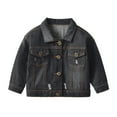 thumbnail image 1 of Mercatoo Toddler Boys Denim Outwear Spring Autumn Long Sleeve Denim Jacket Blouse Girls Buttons Denim Coat Jackets, 1 of 6