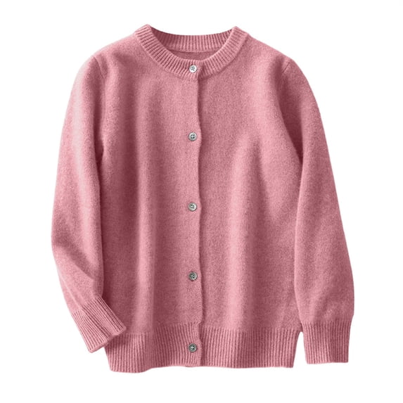 Mercatoo Toddler Boys Girls Cardigan Sweater Autumn/Winter Solid Color Knitted Birthday School