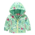 thumbnail image 1 of Mercatoo Toddler Boys Girls Casual Jackets Printing 𝐂artoon Hooded Outerwear Zipper Coats Long Sleeve Windproof Coats, 1 of 4