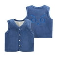 thumbnail image 1 of Mercatoo Toddler Boys Girls F𝐥eece Padded V Neck Vest Solid Color Soft Warm Sleeveless Outerwear Baby Cute Sweatshirt, 1 of 9