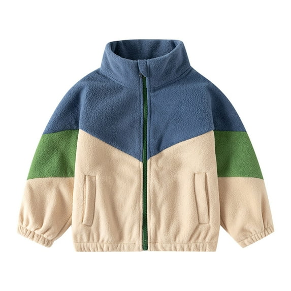 Mercatoo Toddler Boys Girls Fall/Winter Standing Collar Zipper Jacket with Pockets Elastic and 𝐂uffs Coat Winter Jacket