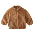 thumbnail image 1 of Mercatoo Toddler Boys Girls Fleece Full-Zip Jacket Baby Cozy Fuzzy Sherp𝐚 Jacket Kids Winter Warm Plush Coat Boys Winter Coat, 1 of 4