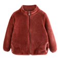 thumbnail image 1 of Mercatoo Toddler Boys Girls Jacket Fleece Winter Warm Solid Color Coat Zip-up Sweater Kids Boys Girls Fall Jacket Clothes Set, 1 of 5