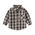 thumbnail image 1 of Mercatoo Toddler Boys Long Sleeve Button Down Woven Shirt Kids Casual Dress Western Snap Plaid Button Down Shirts Baby Girl Fall, 1 of 4