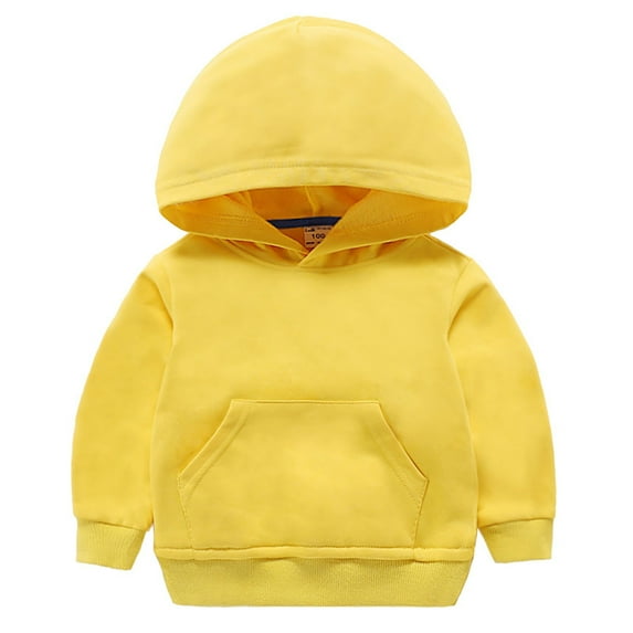 Mercatoo Toddler Boys Pullover Sweatshirt Children Solid Hooded Top Coat Baby Girls Boy Spring Autumn Hoodies