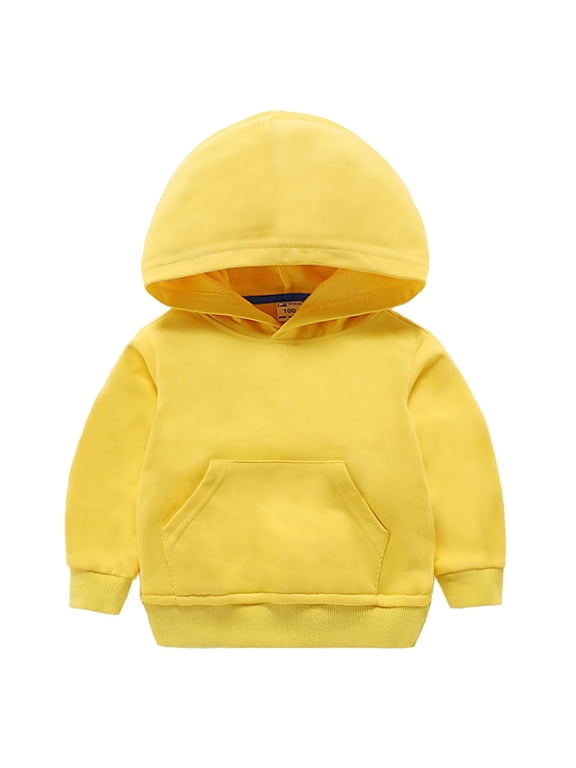 Toddler Boys Pullover Sweatshirt Children Solid Hooded Top Coat Baby Girls Boy Spring Autumn Hoodies