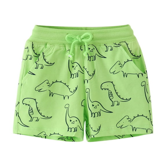 Mercatoo Toddler Boys' Shorts Cartoon Dinosaur Print Drawstring Shorts with Pocket Kids Boys Summer Casual Clothes