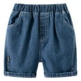 thumbnail image 1 of Mercatoo Toddler Boys Stretch Straight Fit Denim Shorts Baby Boys Girls Summer Outdoor Casual Shorts Classic Cargo Shorts, 1 of 9