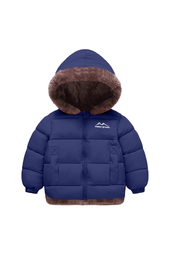 Toddler Fleece Lined Puffer Jackets Padded Warm Winter 𝗪aterproof Coats Kids Baby Hooded Windproof down Outwear
