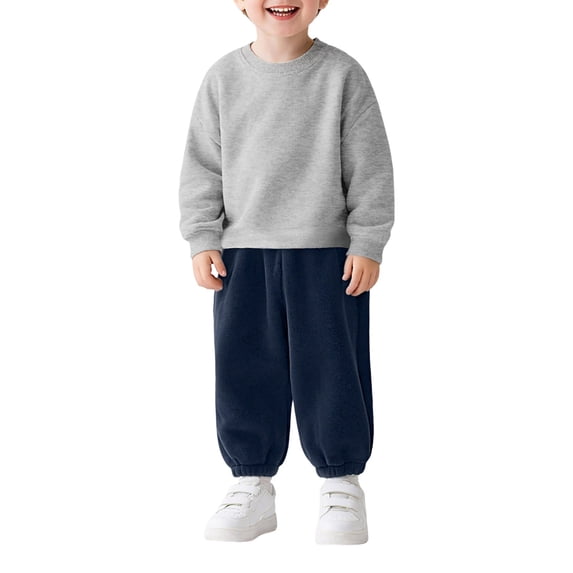 Mercatoo Toddler Fleece Sweatpants Baggy Wide Leg Elastic Waist Joggers Pants Winter Baby Boys Girls Casual Athletic Pants