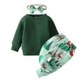 thumbnail image 1 of Mercatoo Toddler Girl Clothes Christmas Outfits Long Sleeve Pullover Sweatshirt Santa Prints Pants 3Pcs Girls Clothes Set, 1 of 8